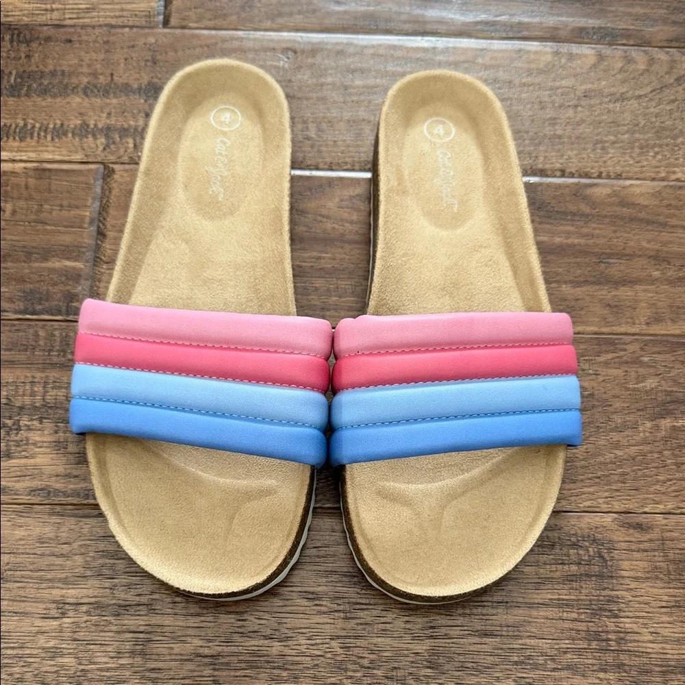 Cat & Jack Girls Multicolor Slide Sandal size 4